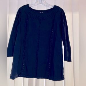 G.H. Bass & Co. ❤️ Blue 3/4 Sleeve Blouse
